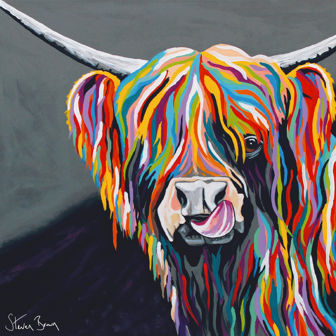 Heather McCoo Colourful Highland Cow