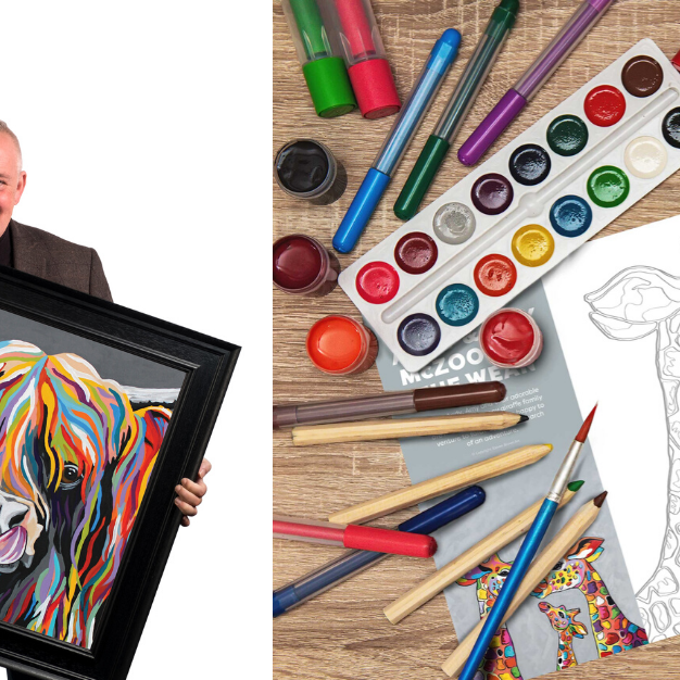Colouring Sheets, Colourful Cows and The Rainbow Effect-Steven Brown Art