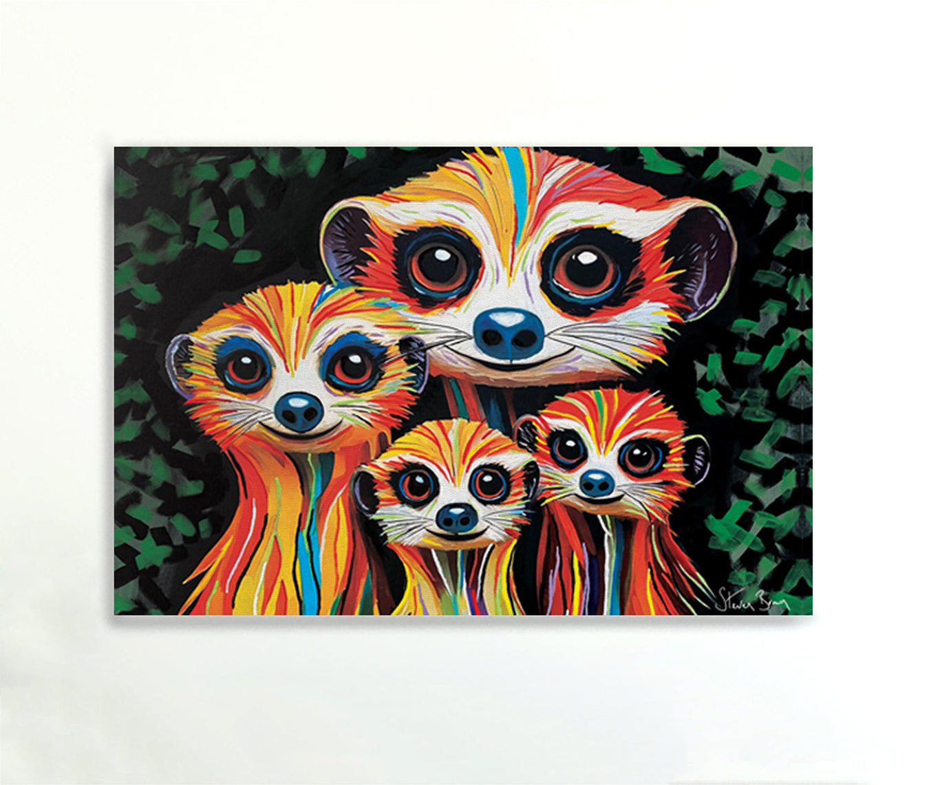 Scott & Betty McZoo, Colourful Meerkat Art
