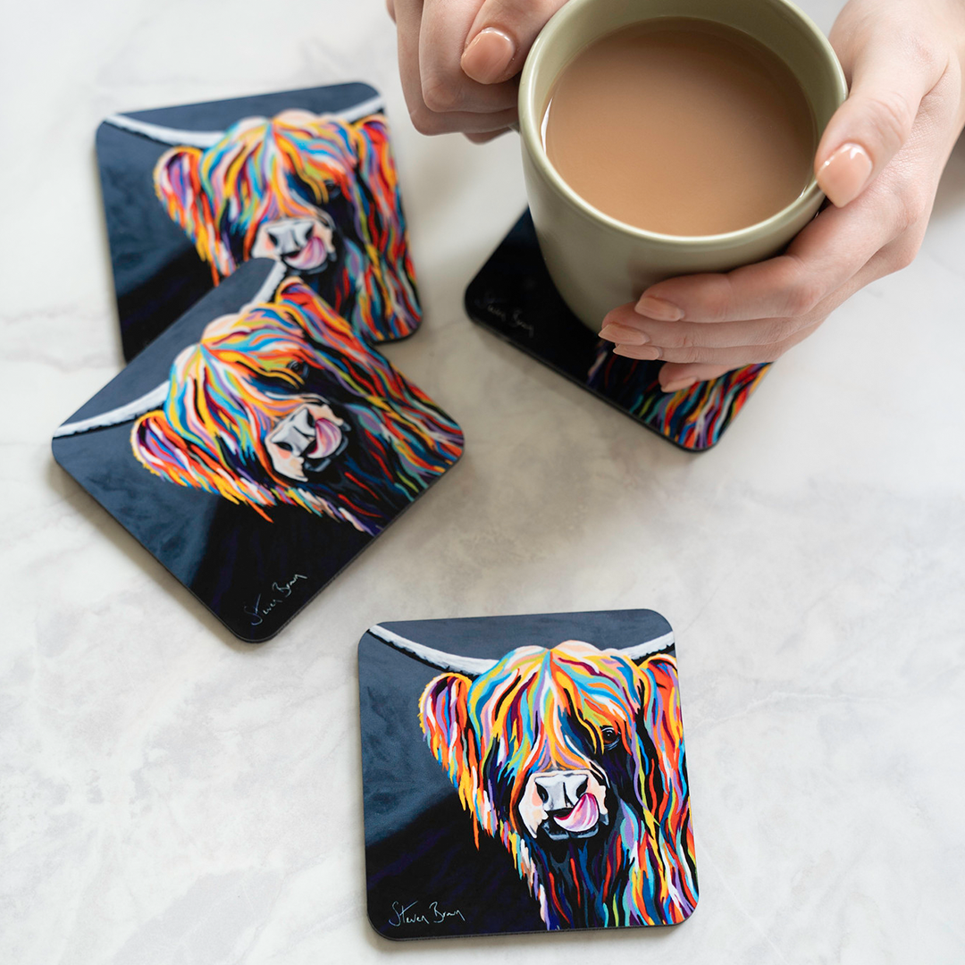 Steven Brown Art Colourful Coasters