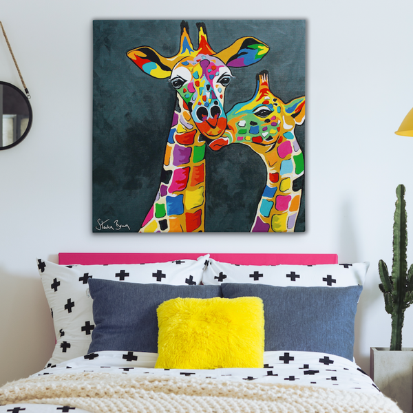 Giraffe Artwork - Vibrant Giraffe Paintings by Steven Brown — Steven ...