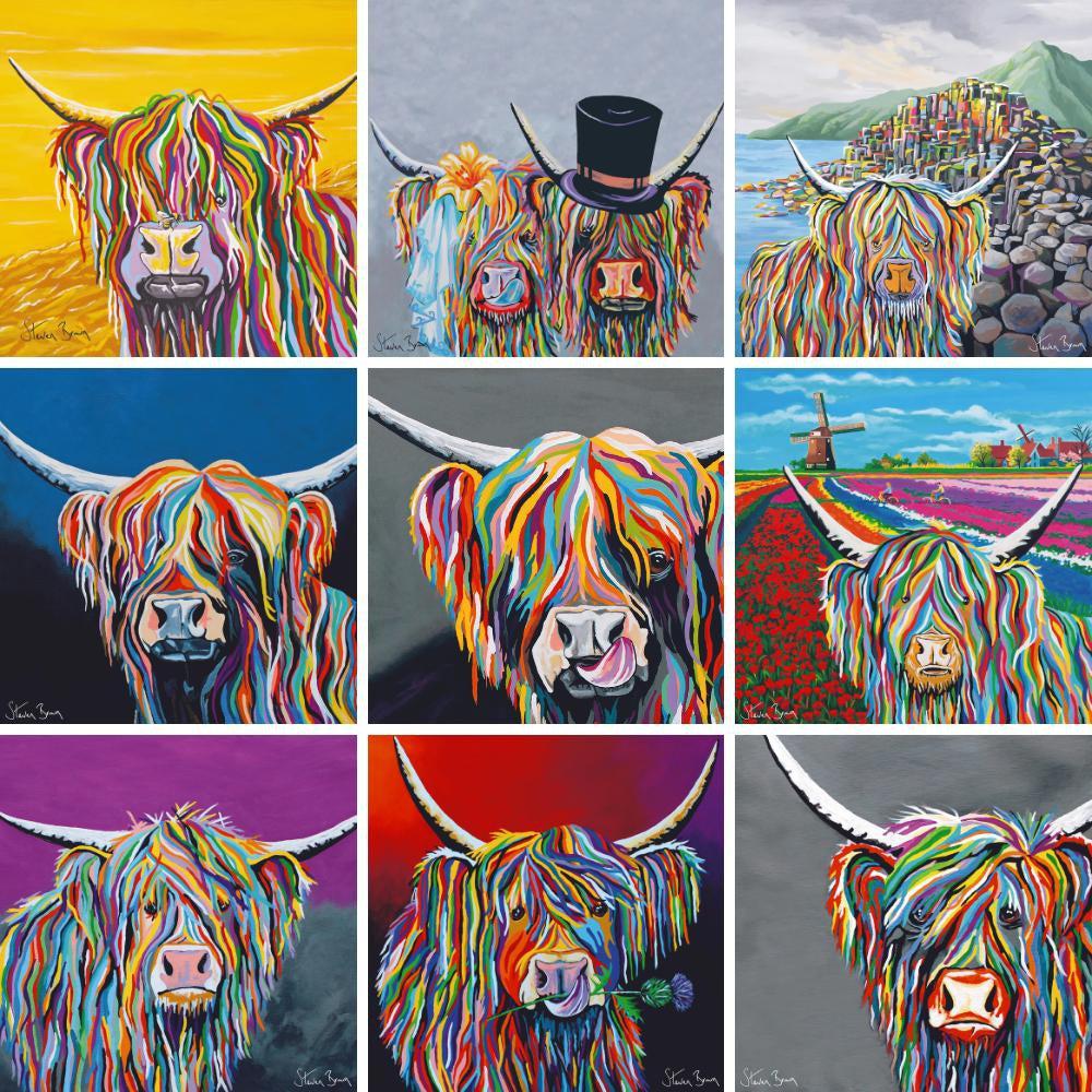 Highland Cow Art the McCoos by Steven Brown
