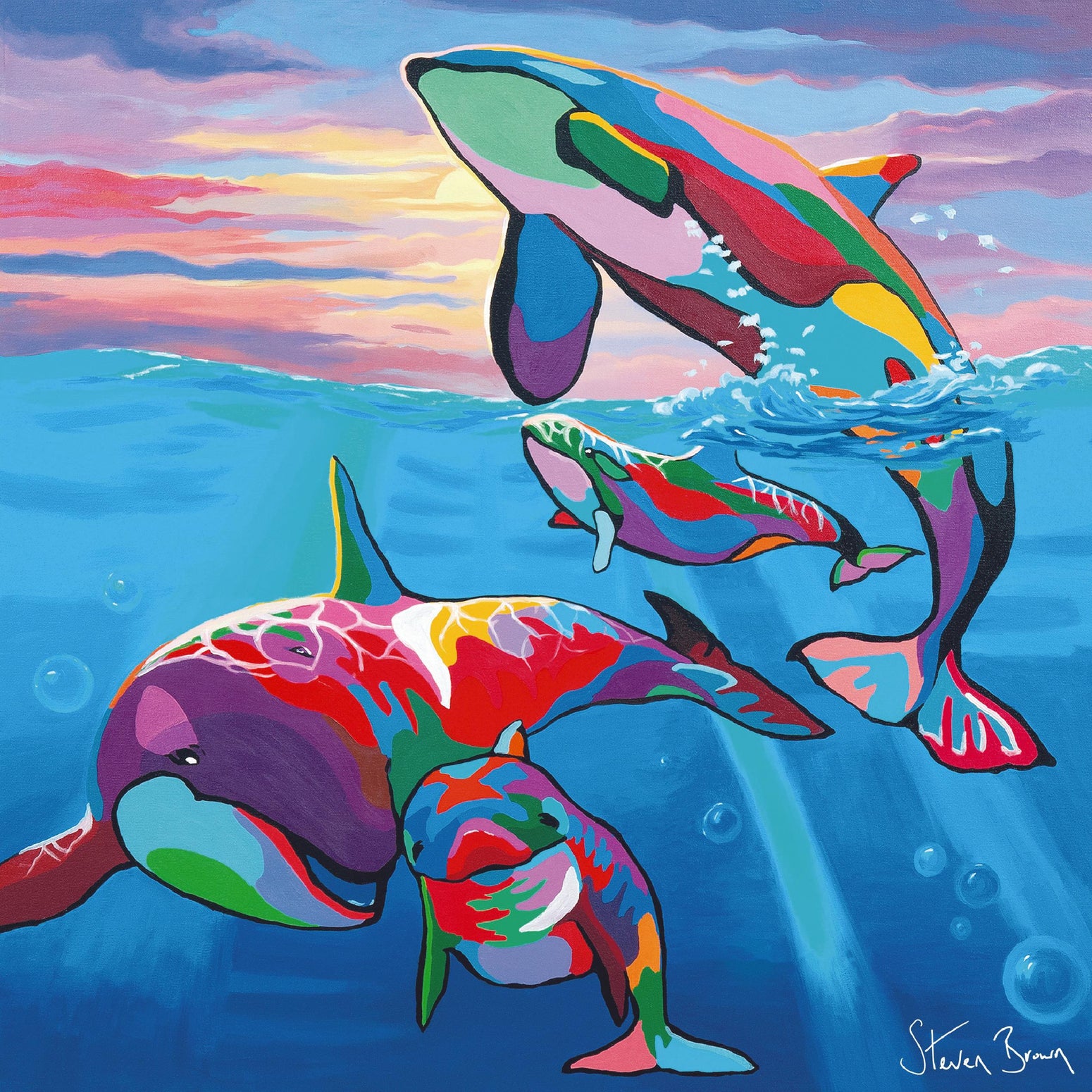 Save the Ocean Families-Steven Brown Art