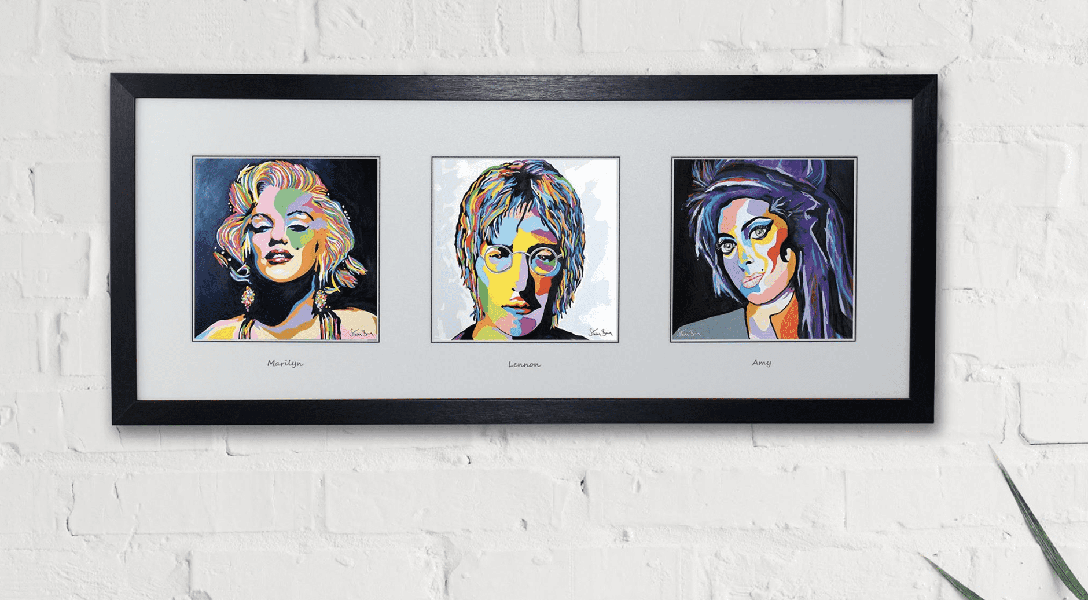 Triptych Framed-Steven Brown Art