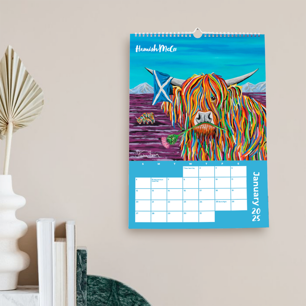 Steven Brown Calendar Featuring Art by Famous Scottish Artist