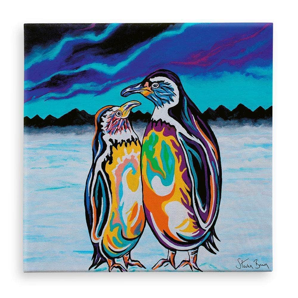 Penguin Family Alec & Annie McZoo Canvas | Steven Brown Art