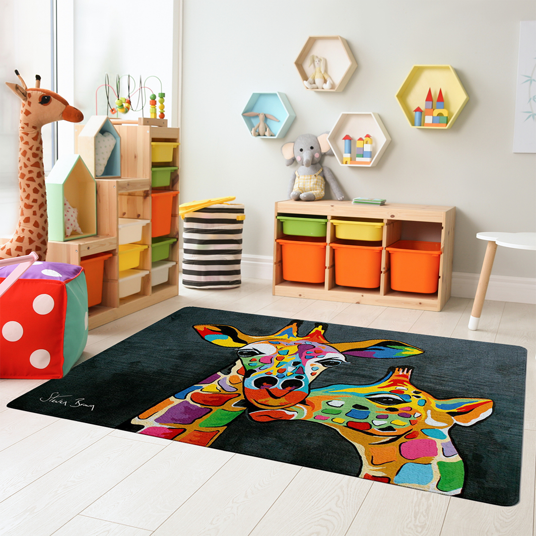 Francie & Josie McZoo Giraffe Rug | Steven Brown Art