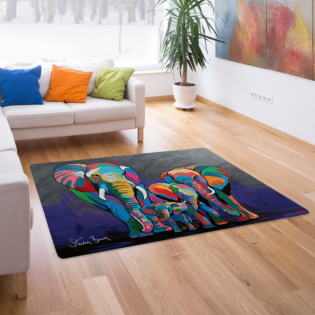 Allan & Jackie McZoo Elephant Rugs | Steven Brown Art