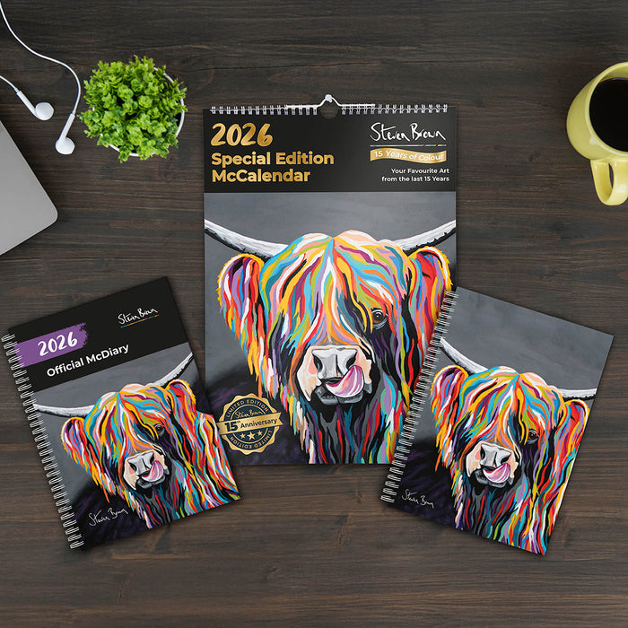 Official Heather McCoo Stationery Bundle: Calendar + Diary + Notebook