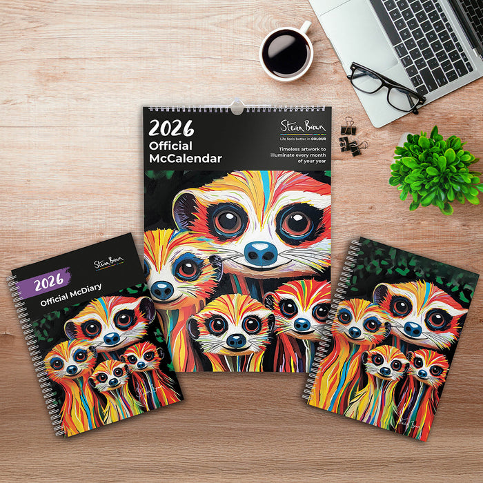 Official Scott & Betty McZoo Stationery Bundle: Calendar + Diary + Notebook