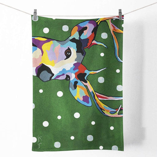Festive Glen McDeer - Tea Towel