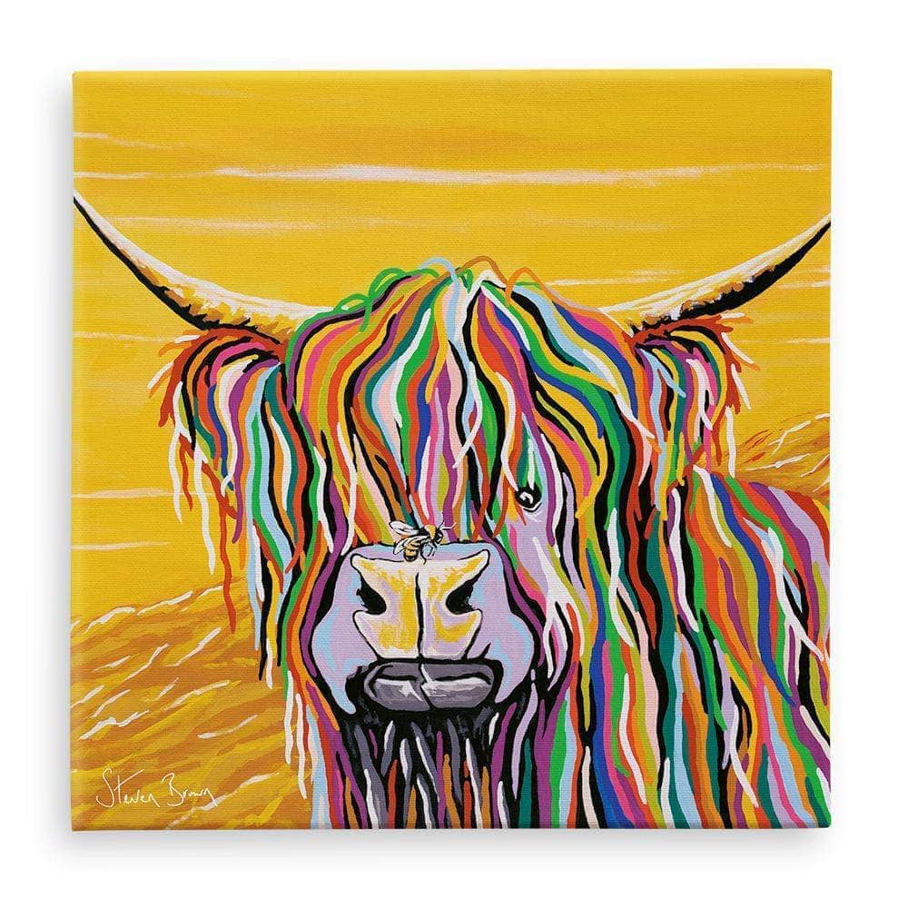 Gordon McCoo Highland Cow Canvas | Steven Brown Art