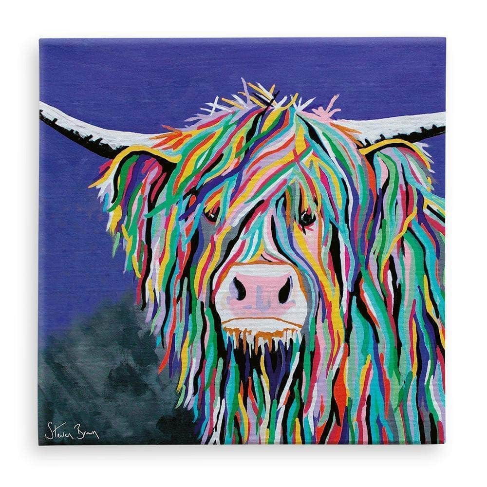 Highland Cow Painting - Kev McCoo Canvas | Steven Brown Art