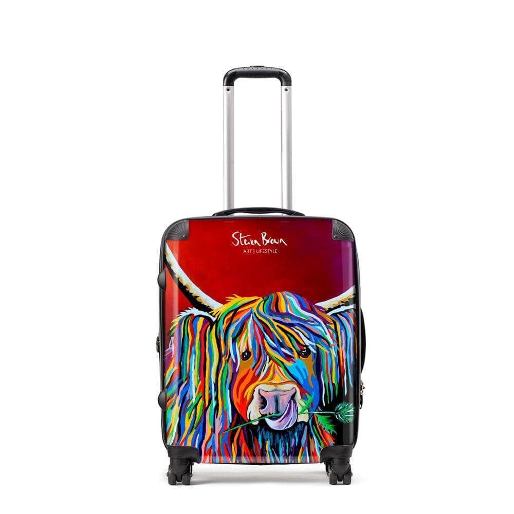 Lizzie McCoo - Highland Cow Suitcase by Steven Brown Art