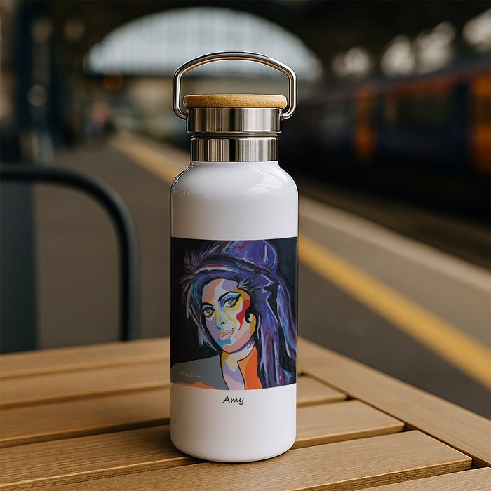 Amy Winehouse - Bamboo Lid Drinks Bottle