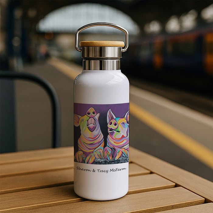 Sharon & Tracy McFarm - Bamboo Lid Drinks Bottle