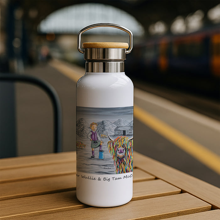 Oor Wullie & Big Tam McCoo - Bamboo Lid Drinks Bottle