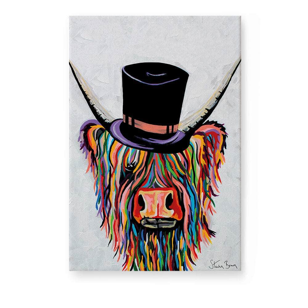 Toby Mori McCoo Cow Painting Canvas | Steven Brown Art