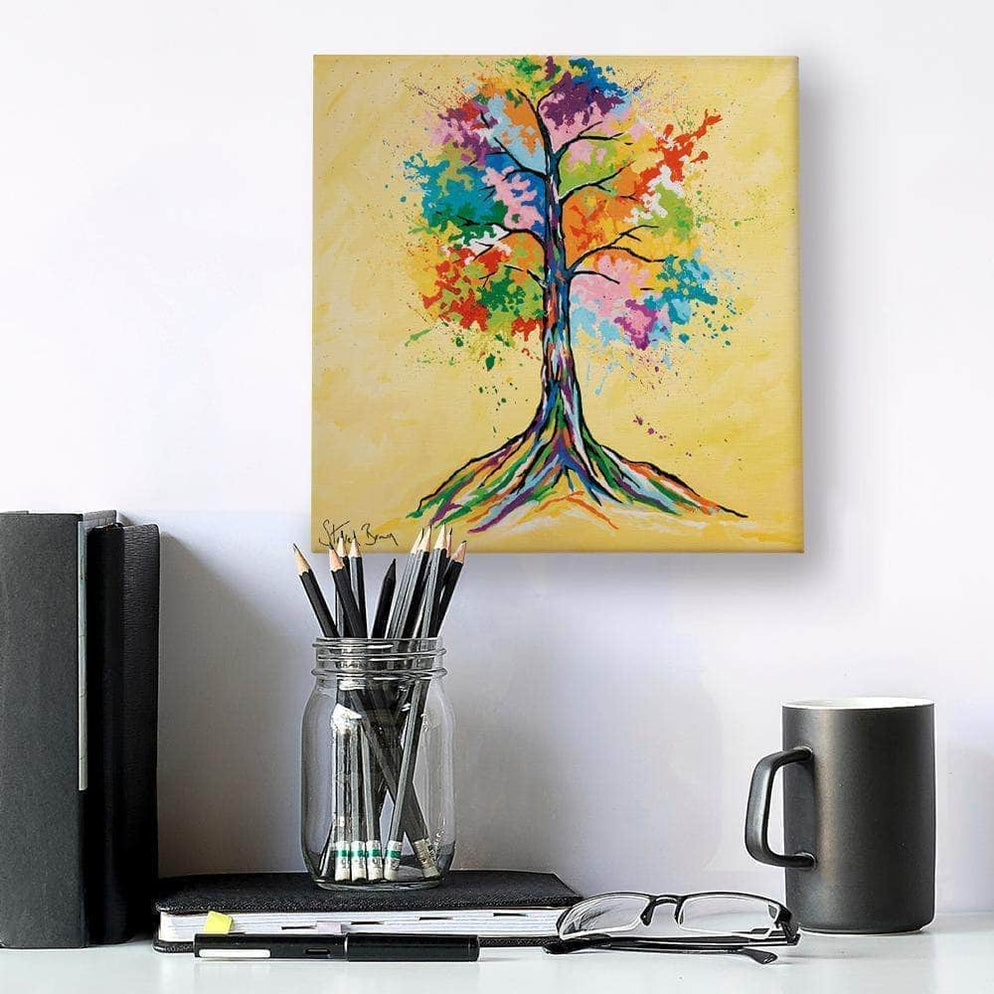 Tree Of Life Colourful Wall Art Canvas | Steven Brown Art