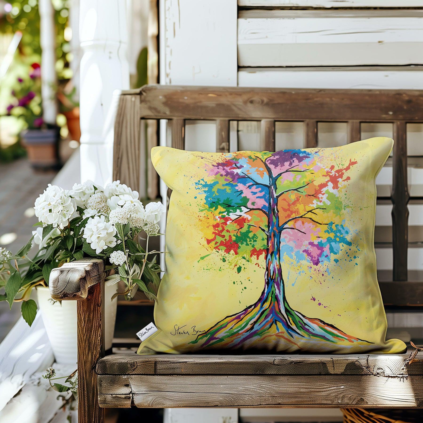 Tree Of Life Outdoor Cushions | Steven Brown Art