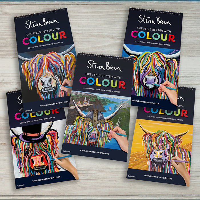 Steven Brown Colouring Books