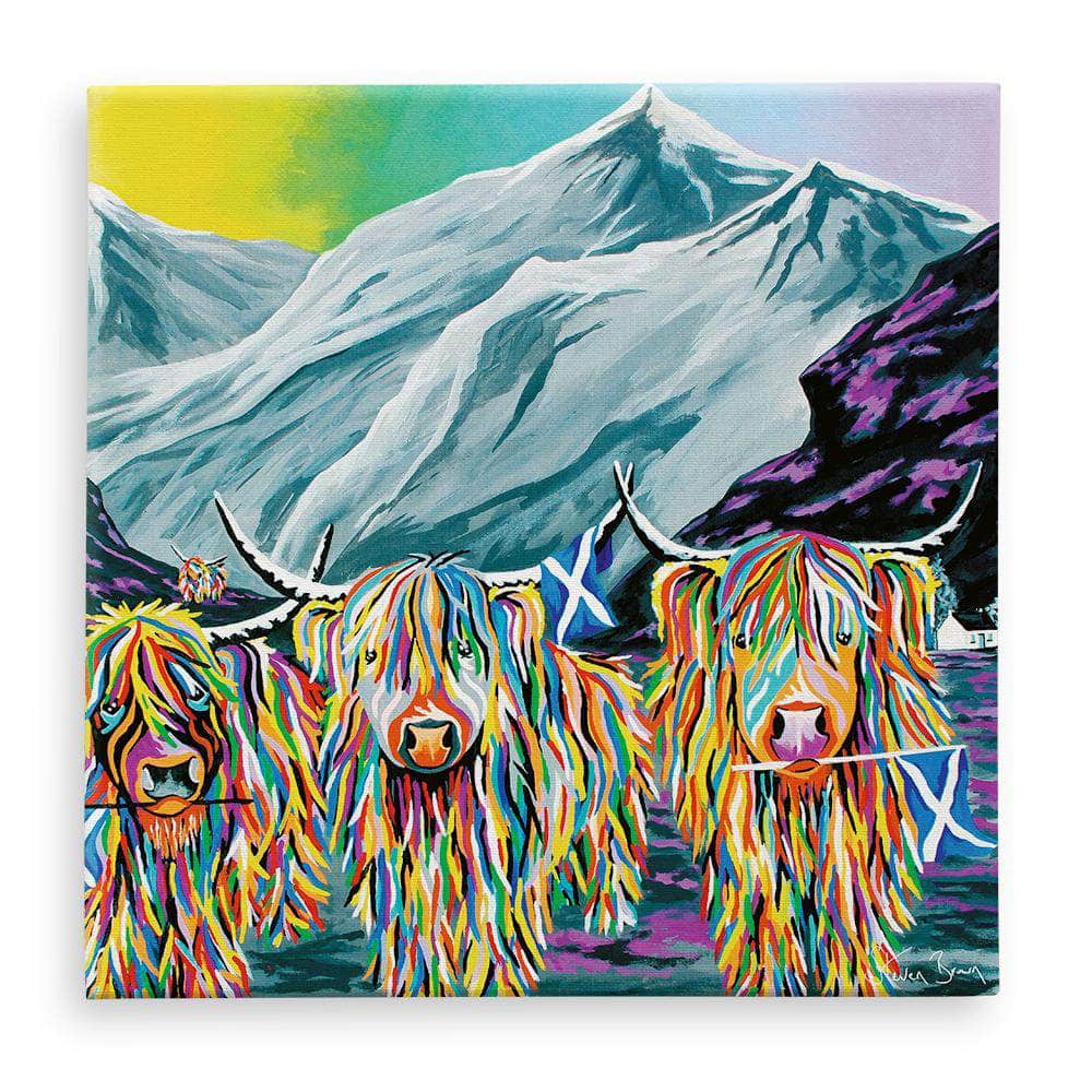 Highland Cow Canvas - William Rabbie Wallace McCoo | Steven Brown Art Highland Cow Canvas - William Rabbie Wallace McCoo | Steven Brown Art