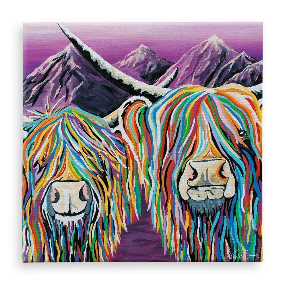 Wullie & Maggie McCoo Cow Canvas | Steven Brown Art