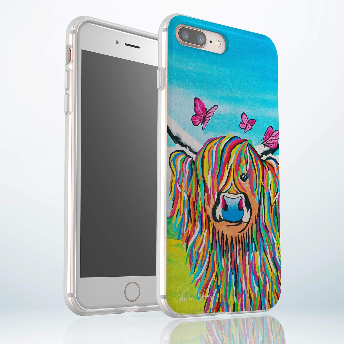 Chloe McCoo Highland Cow Phone Case Steven Brown Art