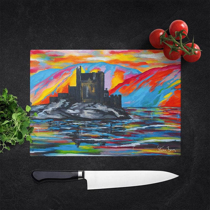 Eilean Donan Castle - Glass Chopping Board