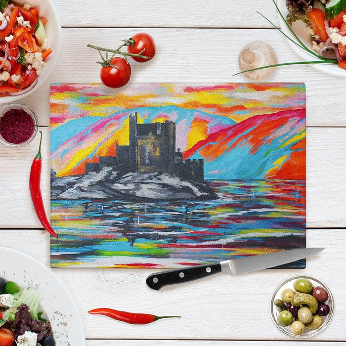 Eilean Donan Castle - Glass Chopping Board