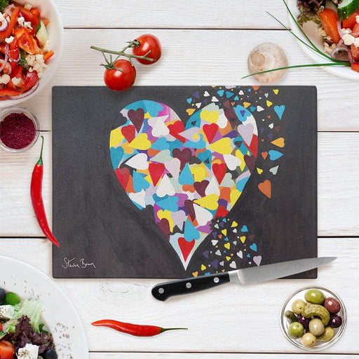Heart Of Hearts - Glass Chopping Board