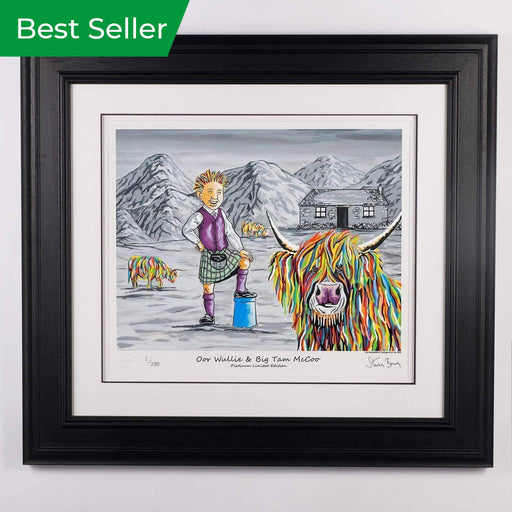 Oor Wullie & Big Tam McCoo - Platinum Limited Edition Prints