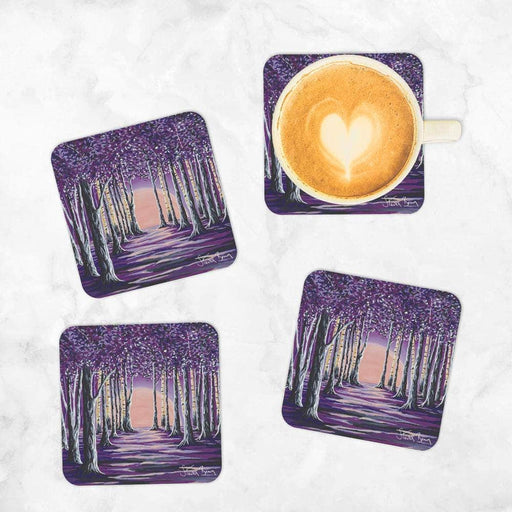 Purple Forest - Coasters Set of 4