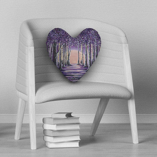 Purple Forest - Heart Cushion