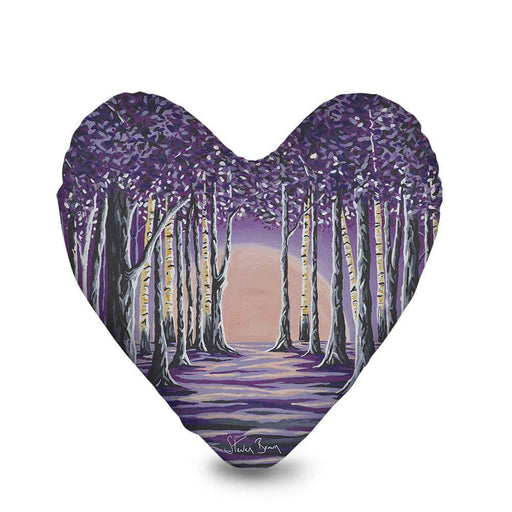 Purple Forest - Heart Cushion