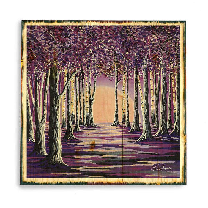 Purple Forest - Wooden Print