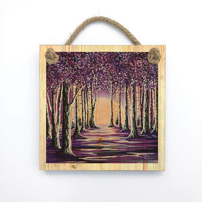 Purple Forest - Wooden Wall Plaque