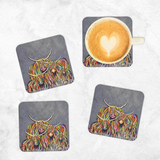 Ross & Claire McCoo - Coasters Set of 4