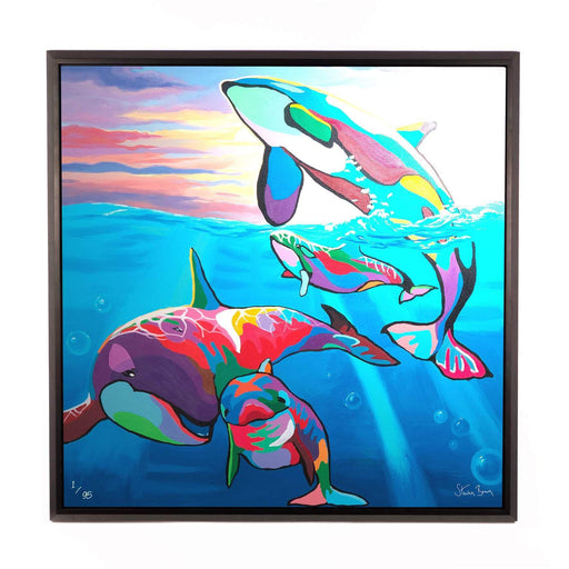 Save the Ocean Families - Framed Limited Edition Aluminium Wall Art