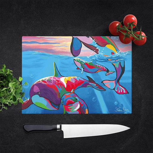 Save the Ocean Families - Glass Chopping Board