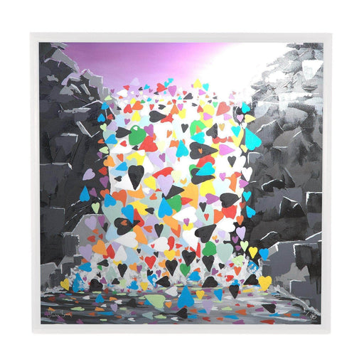 Waterfall Hearts - Framed Limited Edition Aluminium Wall Art